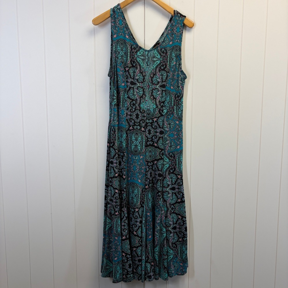 Reborn Boho Paisley Sleeveless Summer Dress Women Size XL Festival Hippie Cozy